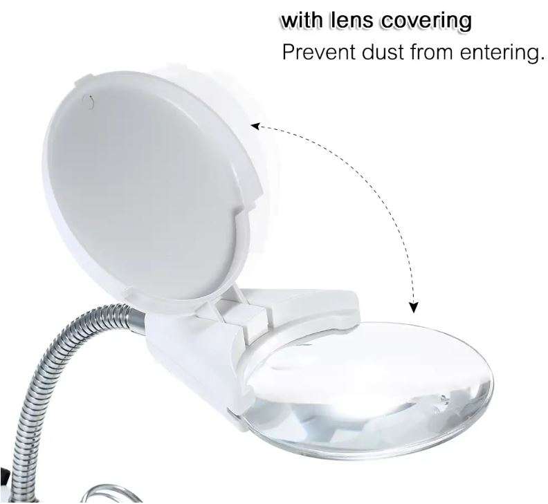 5 LED Light Auxiliary Lamp Soldering Stand Magnifier