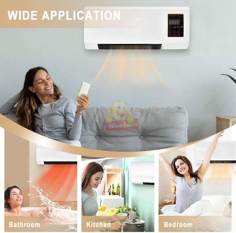 Hot and Cold Air Conditioner Unit Wall-mounted Electric Heater and Remote