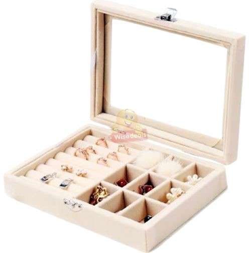 Velvet Jewellery Box and Organizer