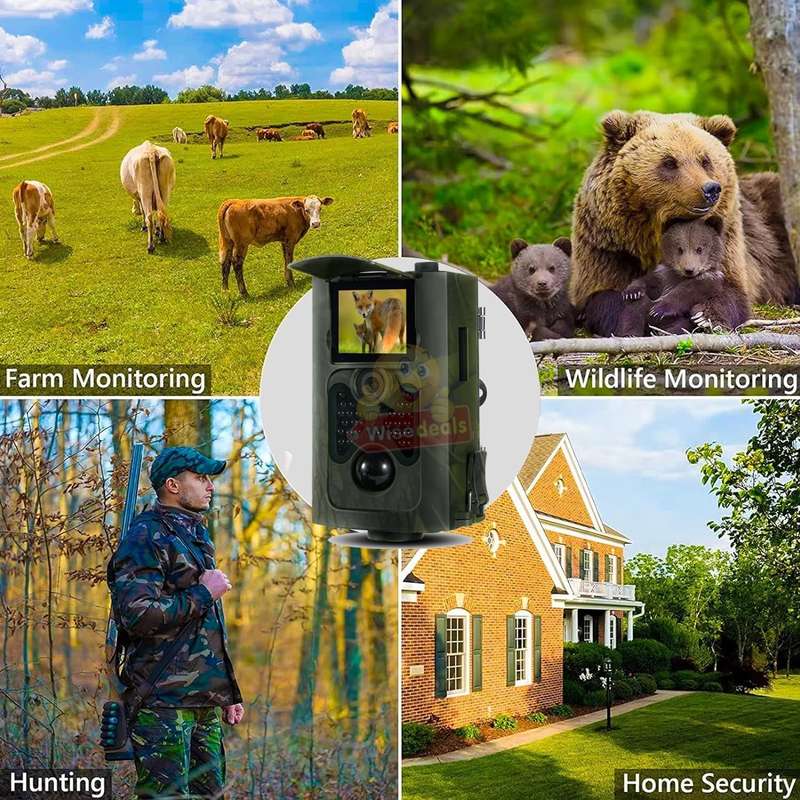 Waterproof Outdoor Trail Hunting Camera Night Vision 24MP 1080P