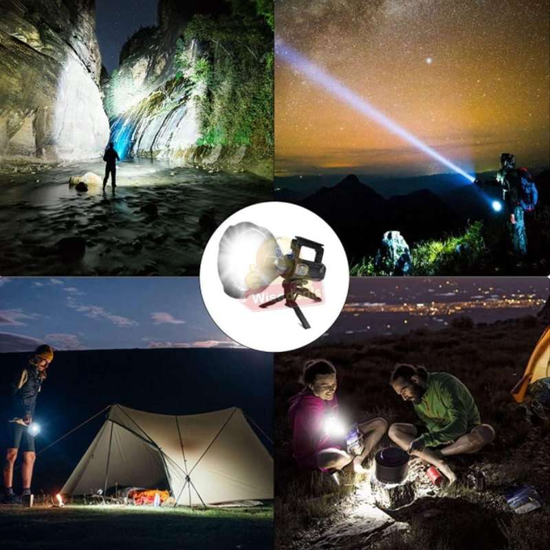 Super Far Distance Large LED Search and Flash Light and Tripod, USB Interface, Mobile Power Bank