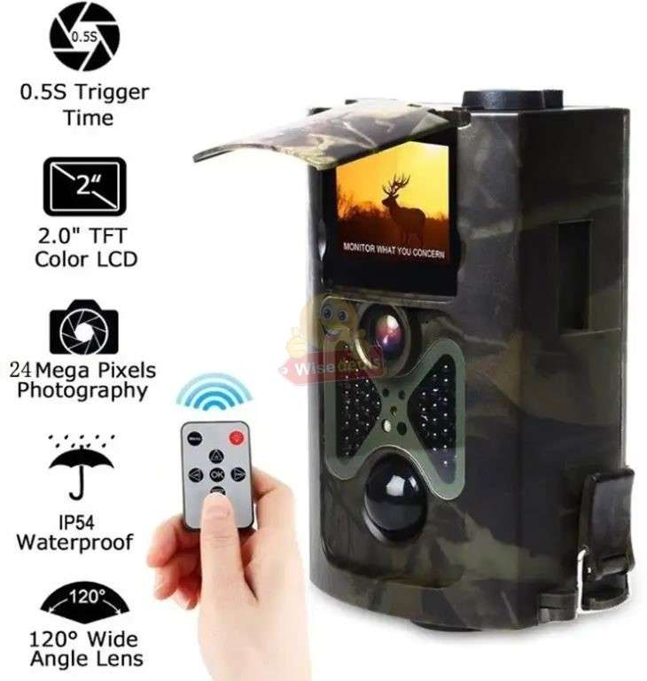Waterproof Outdoor Trail Hunting Camera Night Vision 24MP 1080P