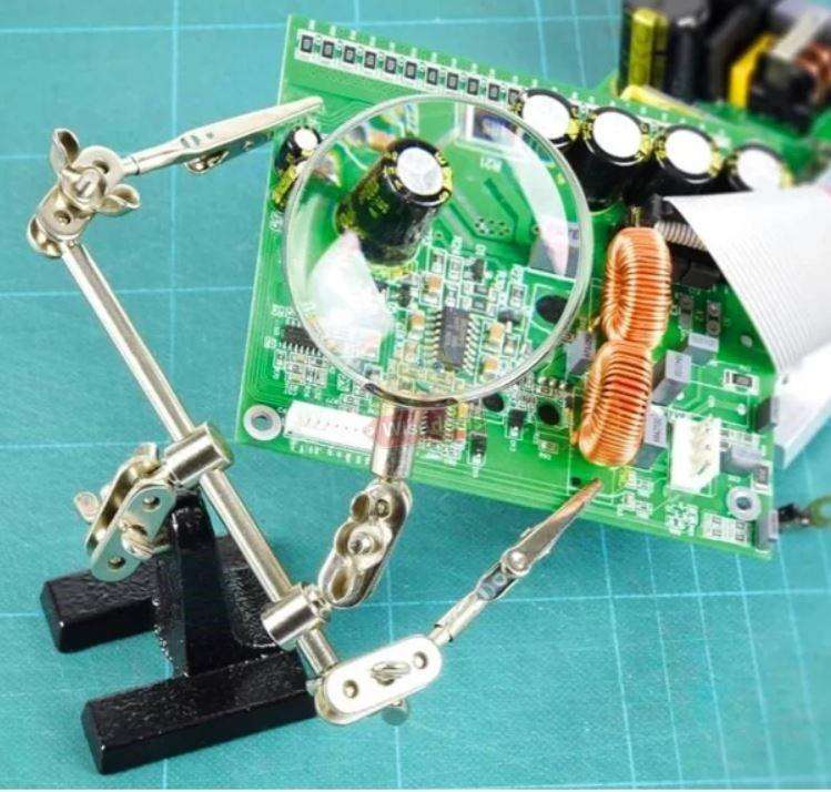 Soldering Magnifying Glass with 3 Handles and Zoom Function