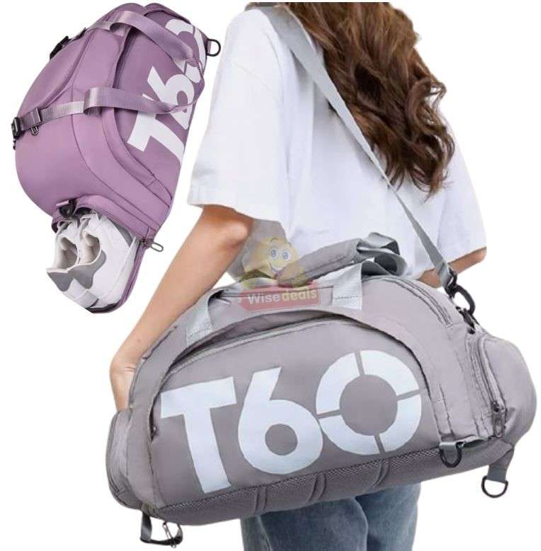 Lightweight Gym Bag with Shoulder Strap in Pink Only