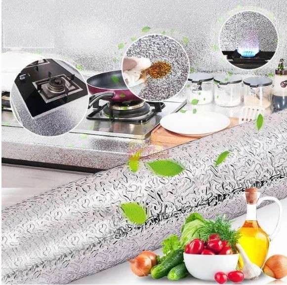 Aluminium Foil Roll Wardrobe Cabinets Cupboard Stove Table Drawer Oil and Heat Proof