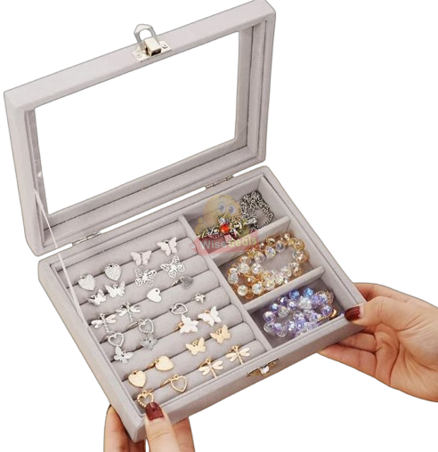 Velvet Jewellery Box and Organizer