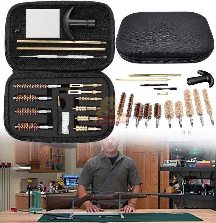 Universal Pistol Gun Cleaning Kit Barrel Brushes Tools for most Caliber guns