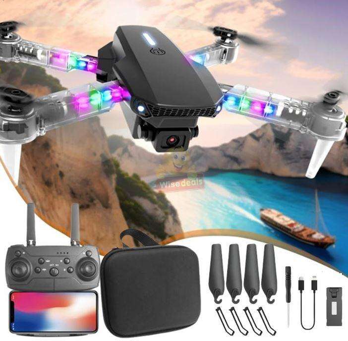 Foldable LED Drone With 1080P HD FPV Camera Remote Control