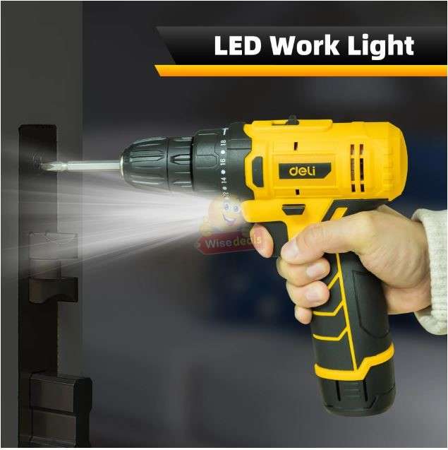 Powerful Cordless Drill with 2 X 48V Lithium Batteries and Accessories in a handy Carry Case