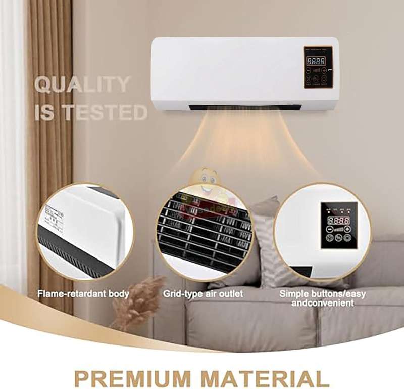 Hot and Cold Air Conditioner Unit Wall-mounted Electric Heater and Remote