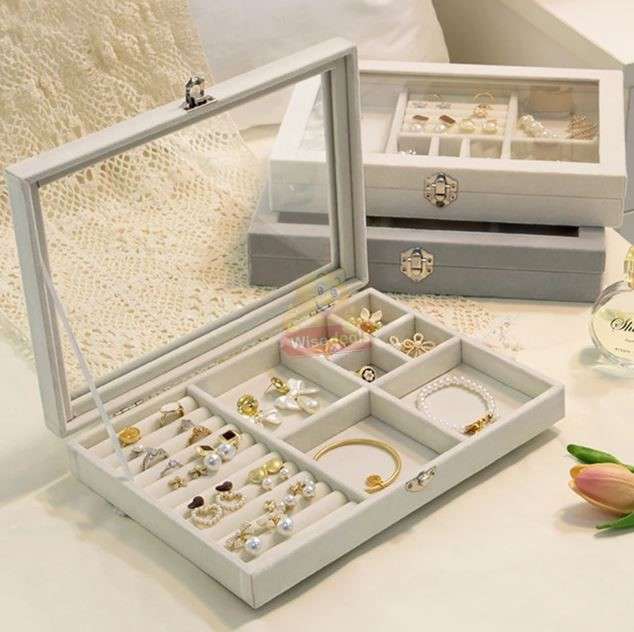 Velvet Jewellery Box and Organizer
