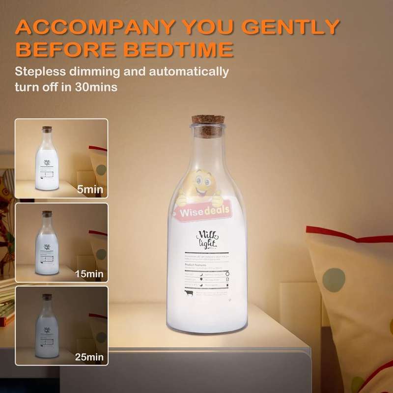Creative DIY Message Lamp Milk Bottle Led Bedside Lamp