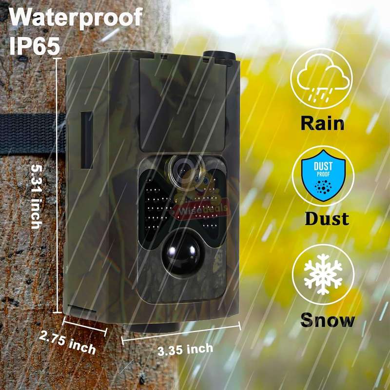 Waterproof Outdoor Trail Hunting Camera Night Vision 24MP 1080P