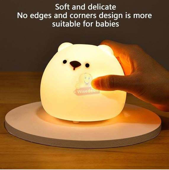 Different Colour Little Fat Bear LED Silicone Night Lamp