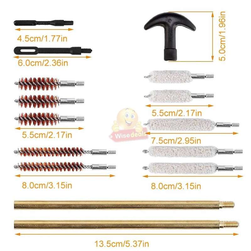 Universal Pistol Gun Cleaning Kit Barrel Brushes Tools for most Caliber guns