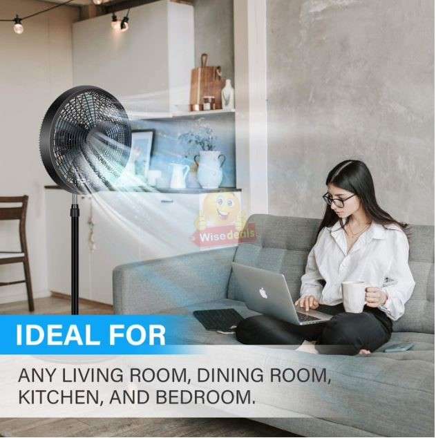 18 Adjustable Stand Fan with 3 Speed Controls
