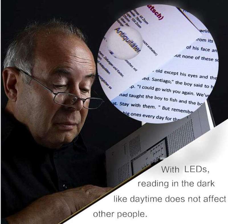 5 LED Light Auxiliary Lamp Soldering Stand Magnifier