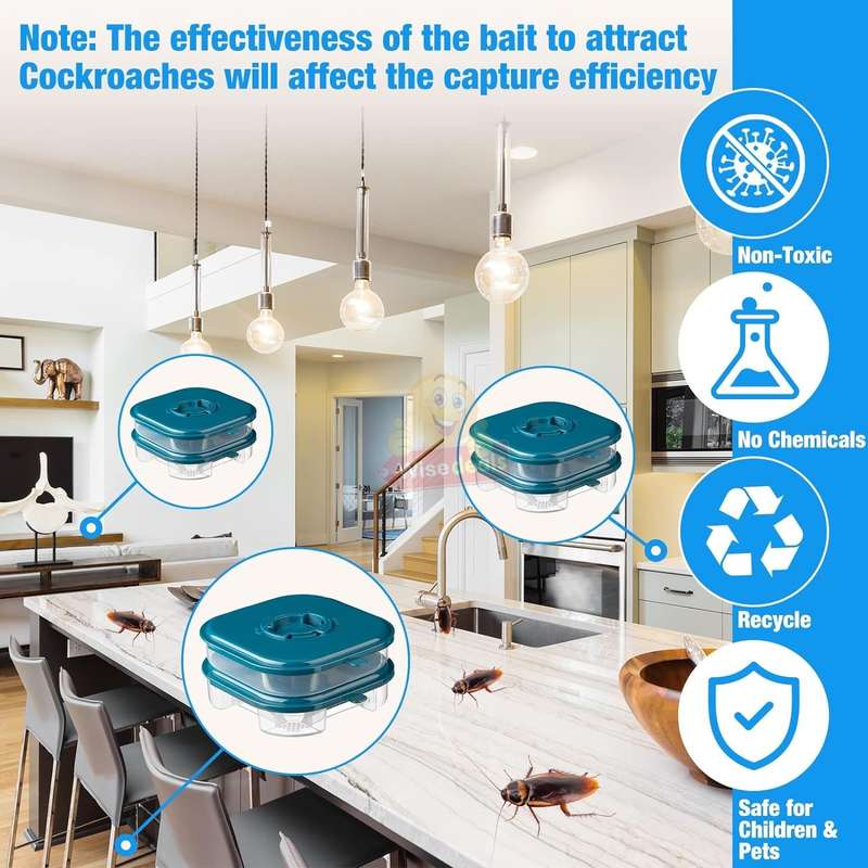 Reusable Double Layer Cockroach Harmless Trap for Home Garden