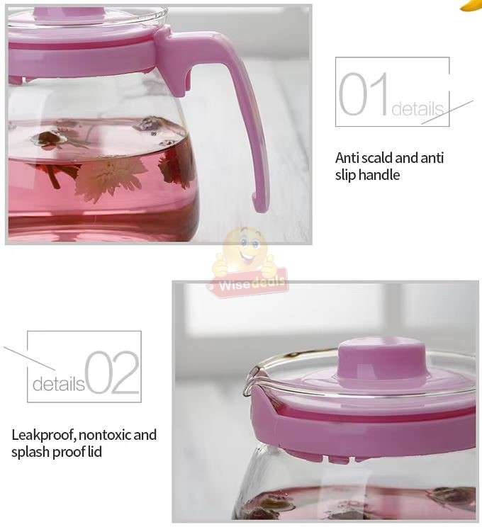 5 Piece Glass Teapot Cup Set Available in 3 Colours