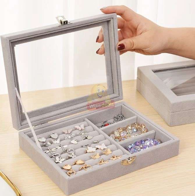 Velvet Jewellery Box and Organizer