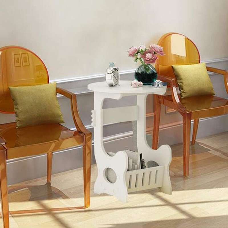 Mini Round Coffee Tea Home Living Room Magazine Storage Rack Bedside Table
