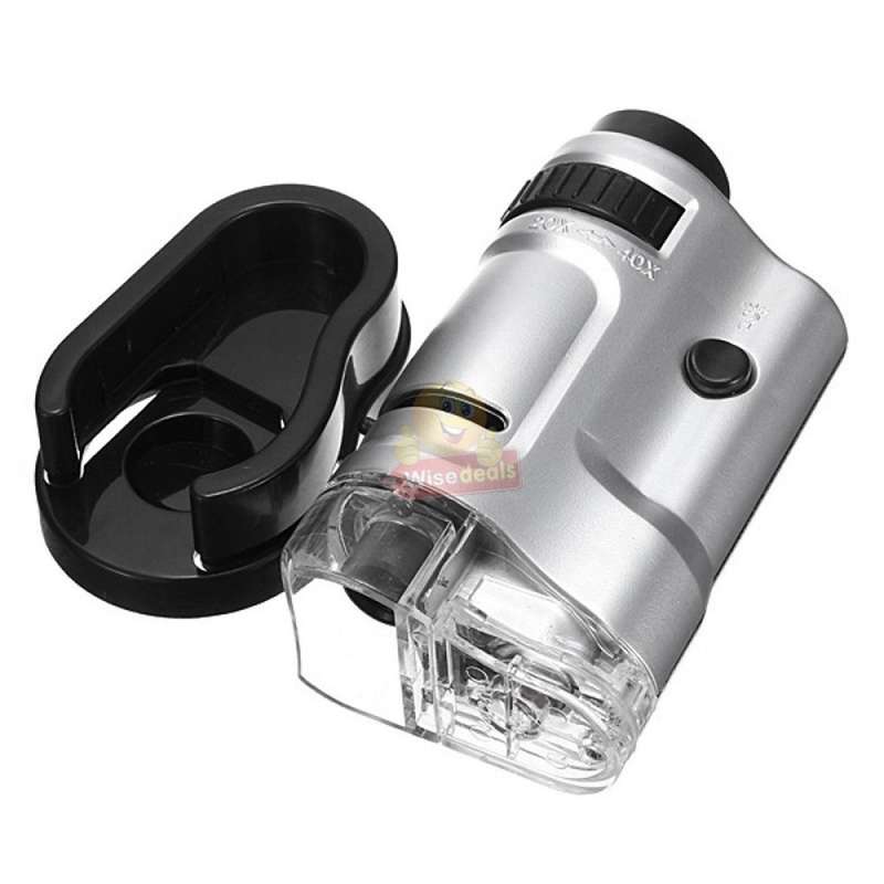 Handheld Mini Pocket Microscope 20X - 40X Optical Zoom with LED Light