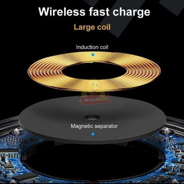 Bluetooth 3D Speaker and Wireless Charger with Adjustable Night Light