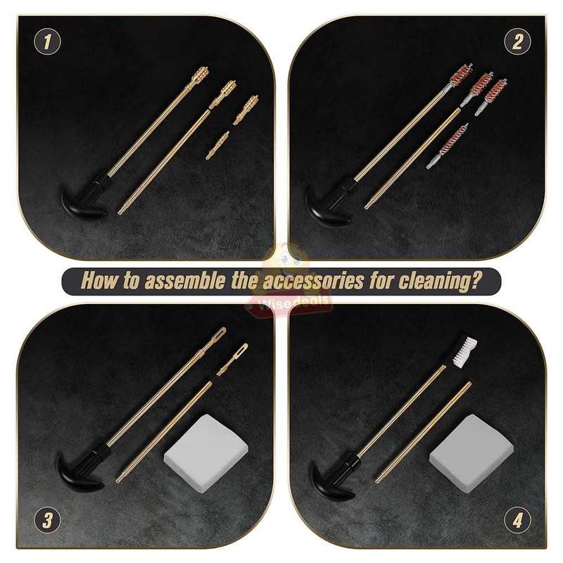 Universal Pistol Gun Cleaning Kit Barrel Brushes Tools for most Caliber guns
