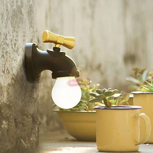 Wall Mount Tap Shape Intelligent Sensor Voice Control Night Light