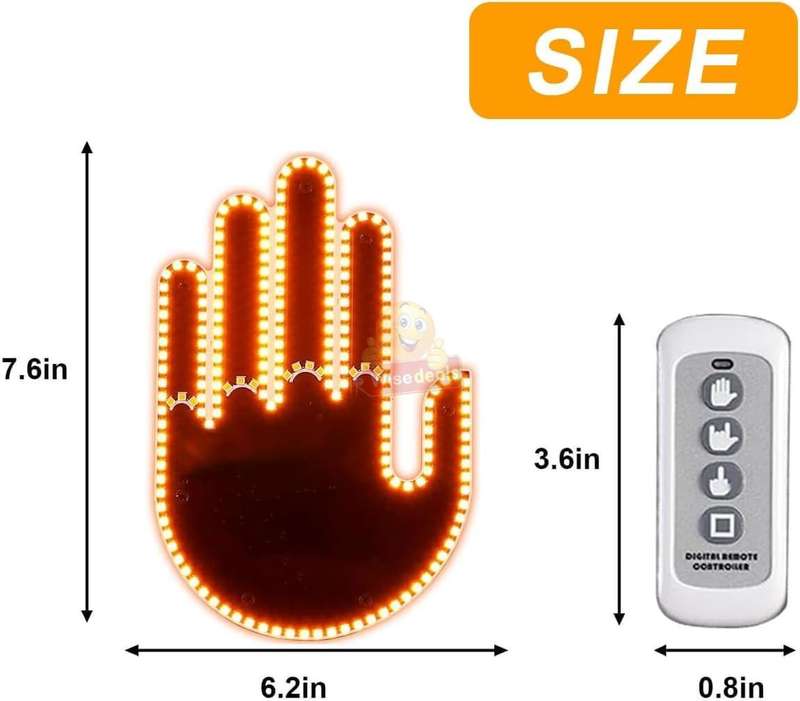 New Fun 3 Gesture Luminous LED Car Window Light