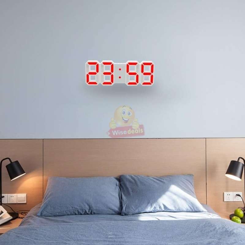 Large 3D LED Digital Light Alarm Clock