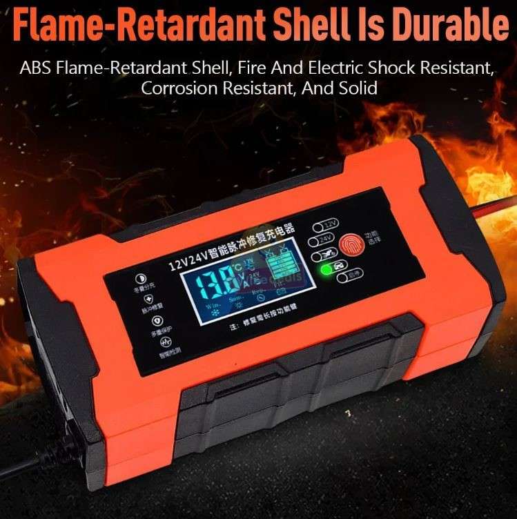 12V 10A -24V 5A Intelligent Pulse Repair LCD Display Battery Charger