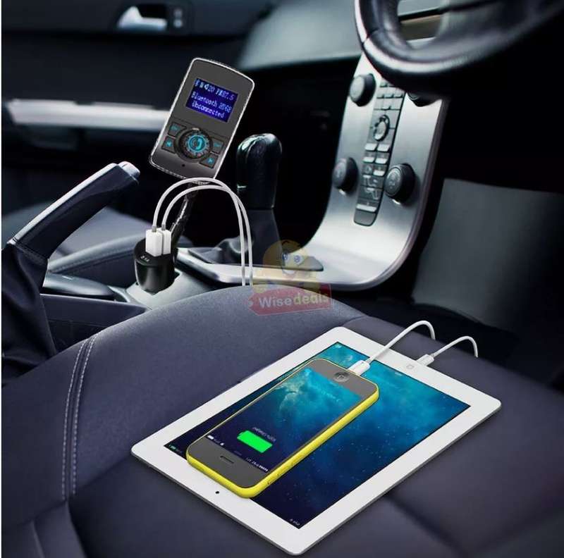 FM Transmitter and Fast Charger in Car Charger or USB Charging