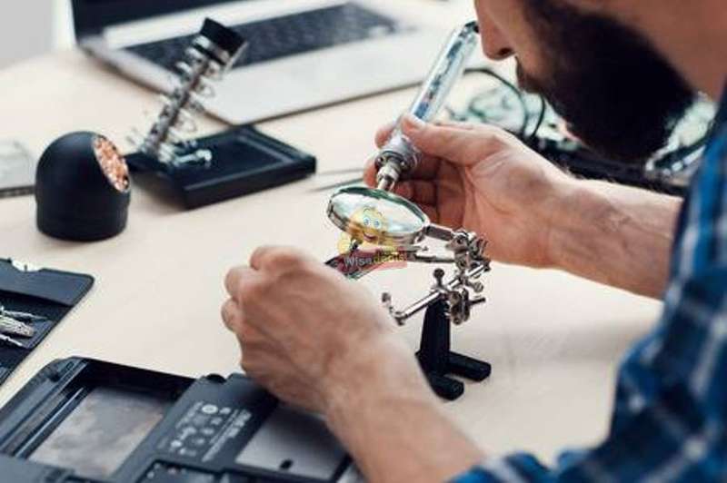 5 LED Auxiliary Clip Magnifier Soldering Stand with AC/DC Interchangeable