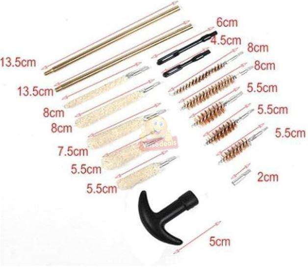 Universal Pistol Gun Cleaning Kit Barrel Brushes Tools for most Caliber guns