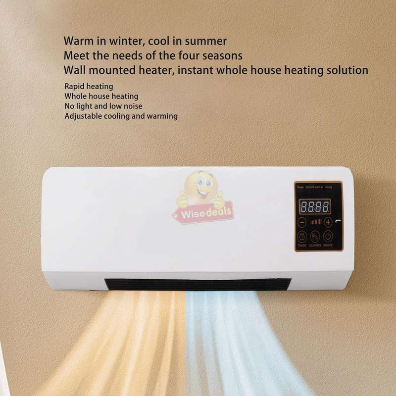 Hot and Cold Air Conditioner Unit Wall-mounted Electric Heater and Remote