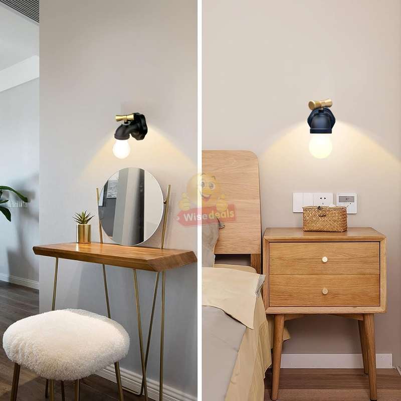 Wall Mount Tap Shape Intelligent Sensor Voice Control Night Light