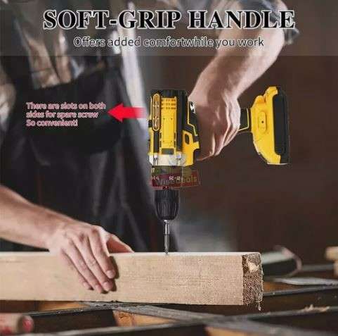 Powerful Cordless Drill with 2 X 48V Lithium Batteries and Accessories in a handy Carry Case