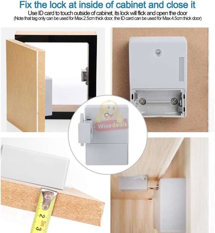 Electronic Cabinet Hidden Smart Locks Security Smart Keyless Without Hole