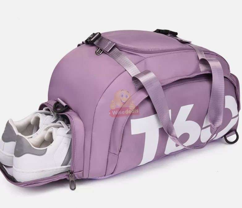 Lightweight Gym Bag with Shoulder Strap in Pink Only