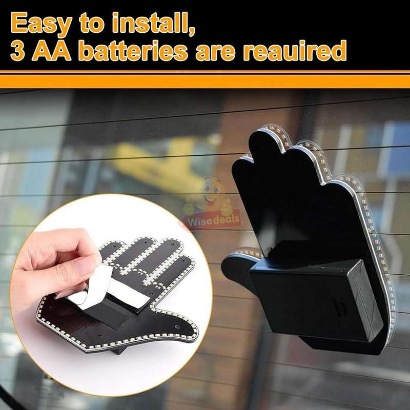 New Fun 3 Gesture Luminous LED Car Window Light