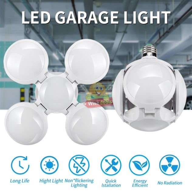 40W E27 Deformable LED Folding Football UFO Light