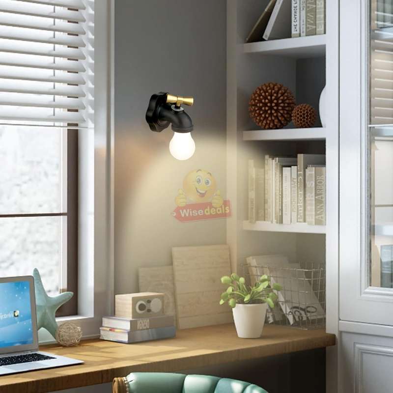 Wall Mount Tap Shape Intelligent Sensor Voice Control Night Light