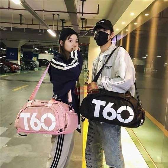 Lightweight Gym Bag with Shoulder Strap in Pink Only