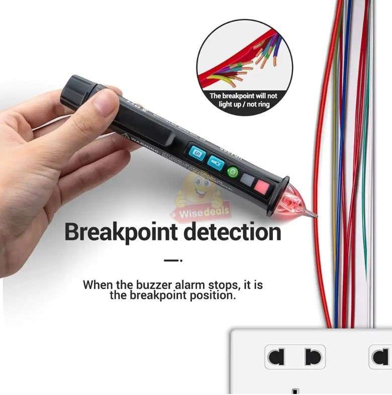 Multi-Function 12V / 48V -1000V Pen Style Non-Contact AC Voltage Detector