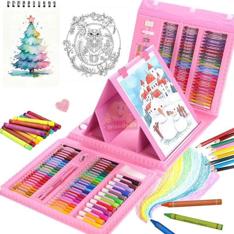 Super Mega 208 Piece Premium Art Set, Keep your Child busy for Hours and a Great Gift