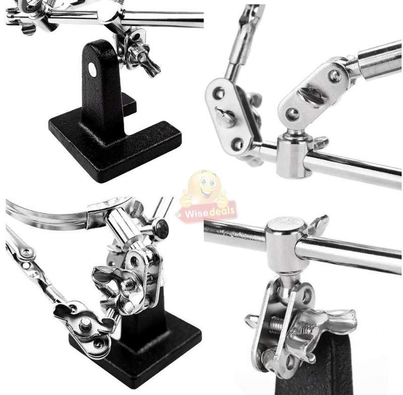 Soldering Magnifying Glass with 3 Handles and Zoom Function