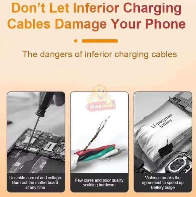 120W 3 in 1 Super Charging Zinc Alloy Micro USB Fast Charger