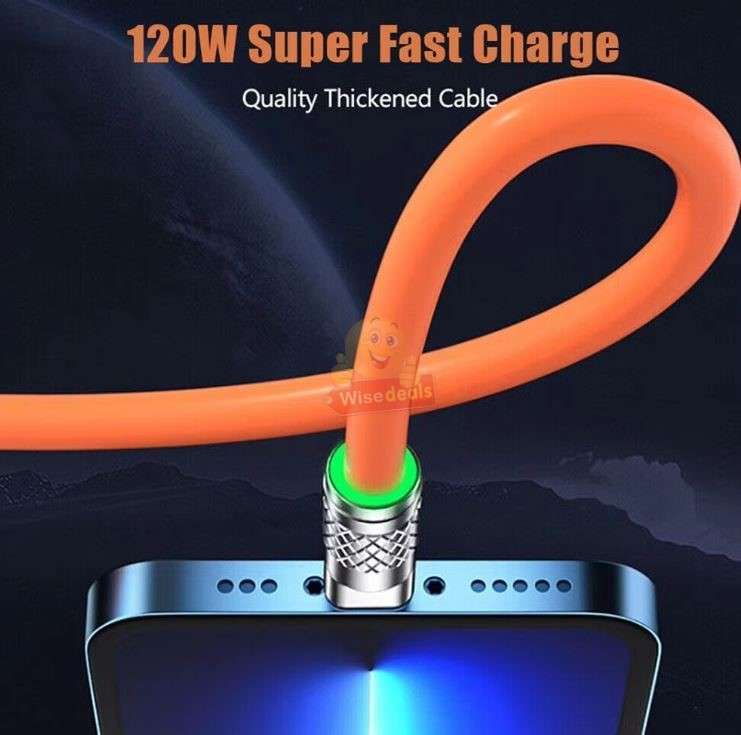 120W 3 in 1 Super Charging Zinc Alloy Micro USB Fast Charger