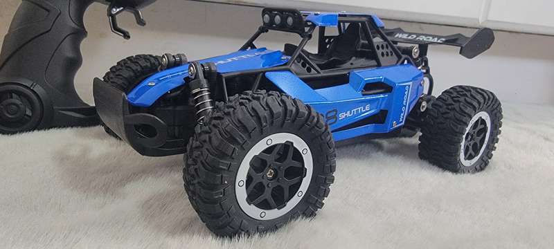 Brand New! 2.4Ghz Remote Control Car, 20KM/H Speed, Rechargeable, Big Rubber Tires, Blue Color